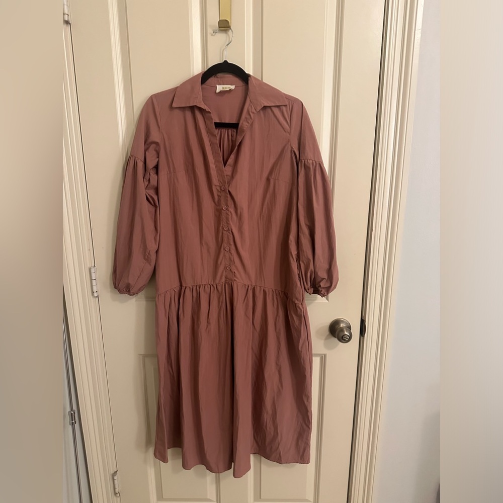 Anthropologie Maeve Button-Front Taffeta Dress XXsmall